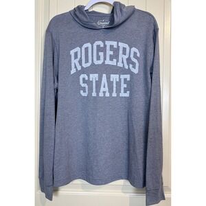 New Rogers State University RSU Long Sleeve Hoodie T Shirt gray sz M NWT light